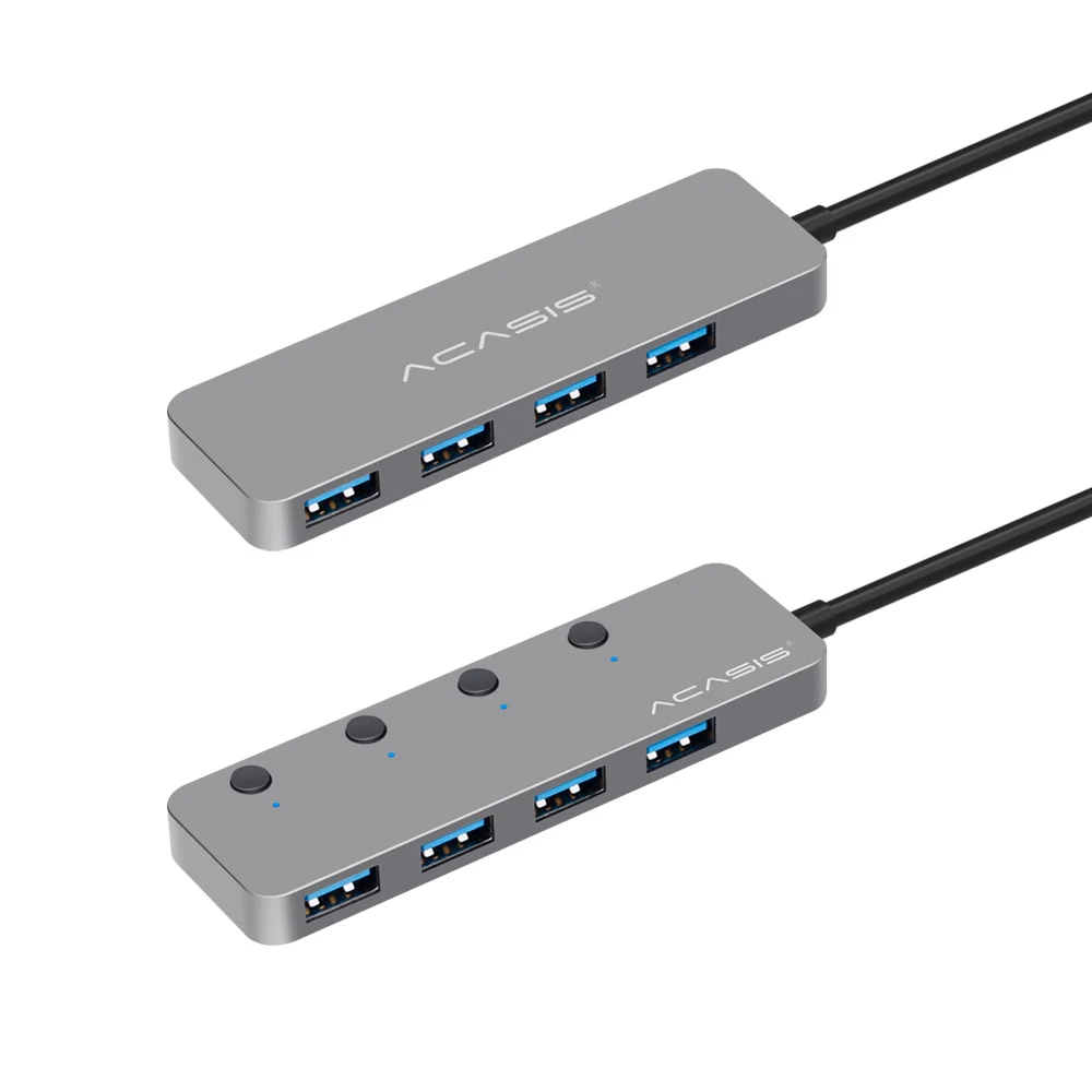 Acasis usb хаб 3 0 Высокоскоростной Алюминиевый 4 портовый концентратор USB