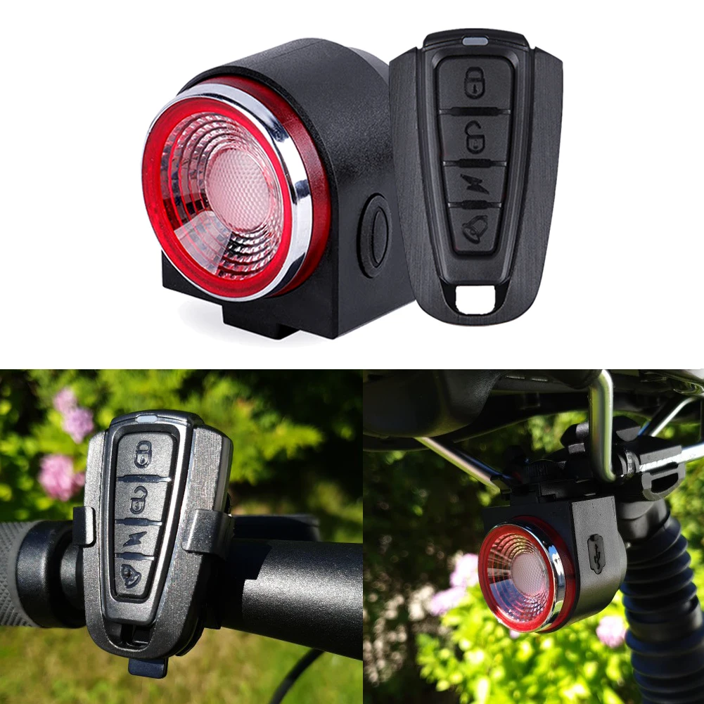 Задний фонарь для велосипеда A8 Противоугонный замок автоматический тормоз