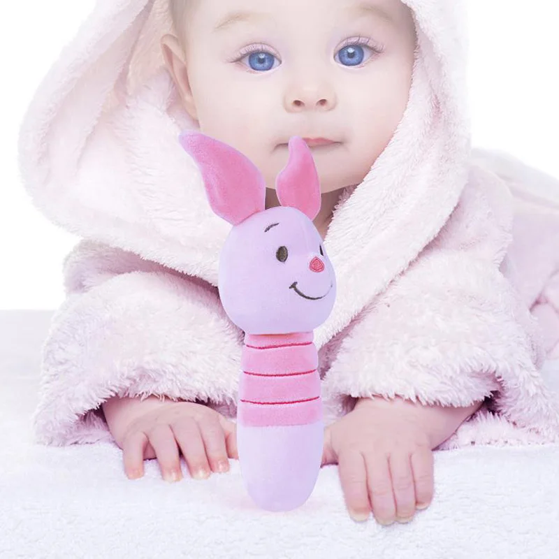 

Genuine Disney Appease Plush Toy Mickey Minne Mouse Donald Duck Daisy Pigleta Soft Stuffed Doll Baby Rattle Comfort Toys Gift