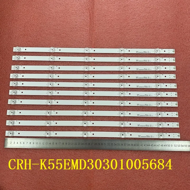 

50pcs/lot LED bar For Haier 55UFC2500 RTUC5537 PLEDC5575-UHD CRH-K55EMD30301005684 REV1.3 12-55C100-3030-0D18-5X10-170829-2