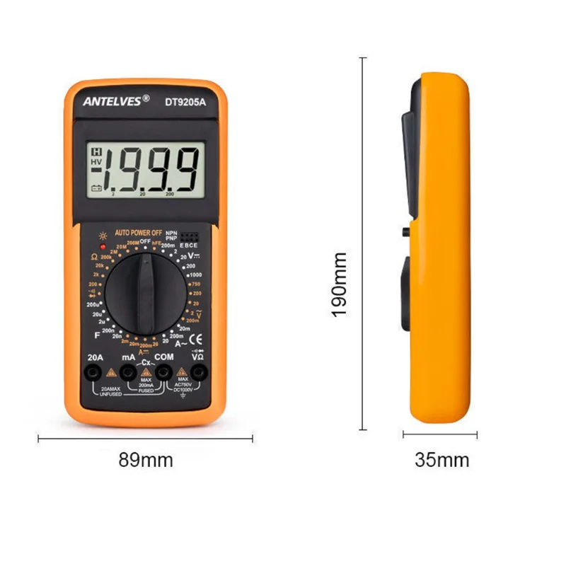 Профессиональный цифровой мультиметр напряжение переменного/постоянного тока