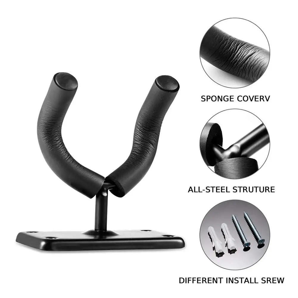 

Guitar Hanger Drilling Wall Mount Hangers for Electric Guitar Folk Foot Base Mount Stand Support Y Shaped Hanging Bracket Frame