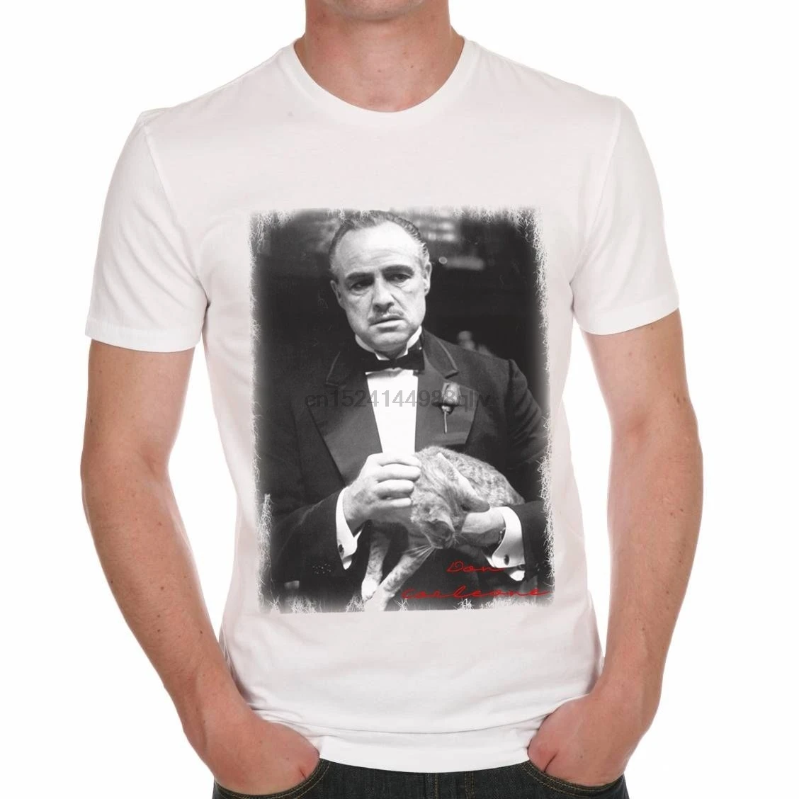 Футболка с надписью Don corleonle Parrain Marlon Brando |