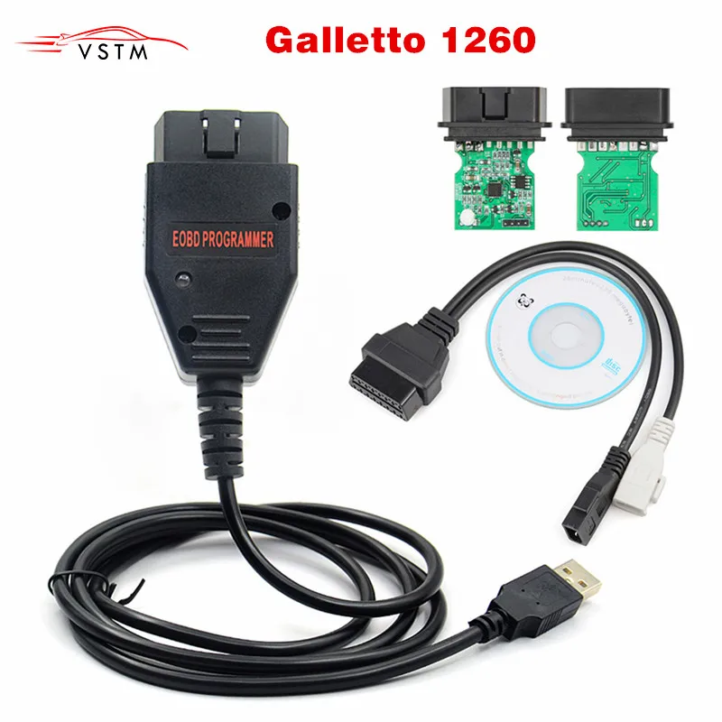 Galletto 1260 ECU чип Тюнинг инструмент EOBD мигалка ЭБУ Flasher для зеленой печатной платы FTDI
