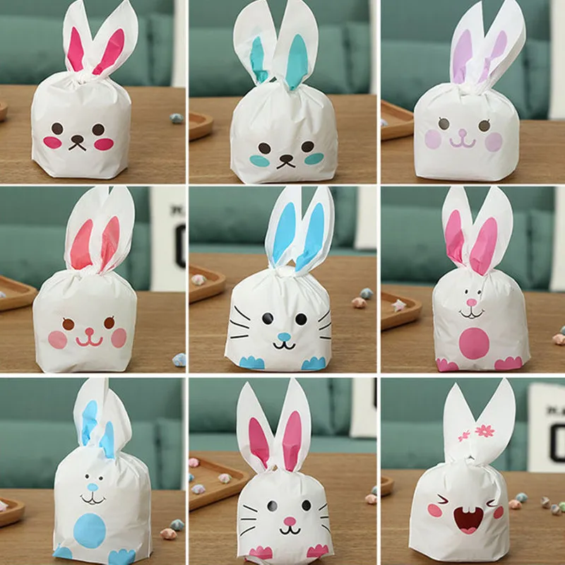 50 шт. кролик длинное ухо милые конфеты Кролик с морковкой свадебные пакеты для