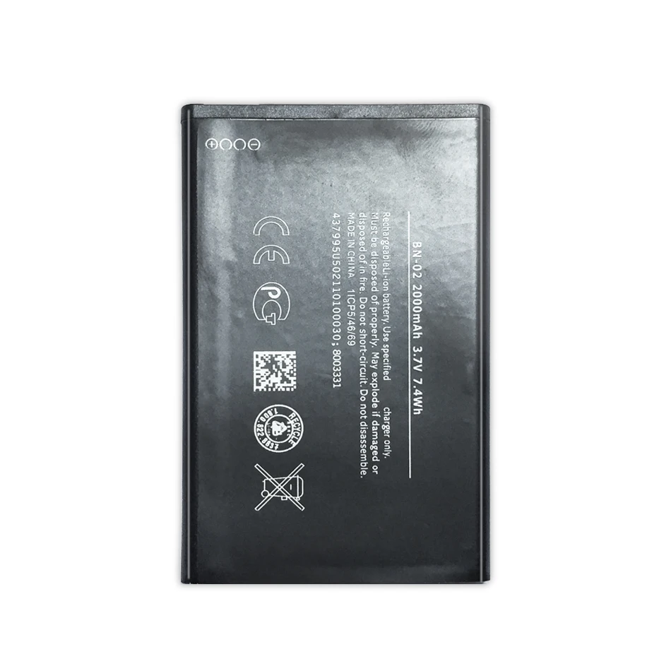 Аккумулятор мобильного телефона для Nokia XL 4G RM-1061 RM 1061 Replacement запасная батарея BN 02 BN-02 2000mAh