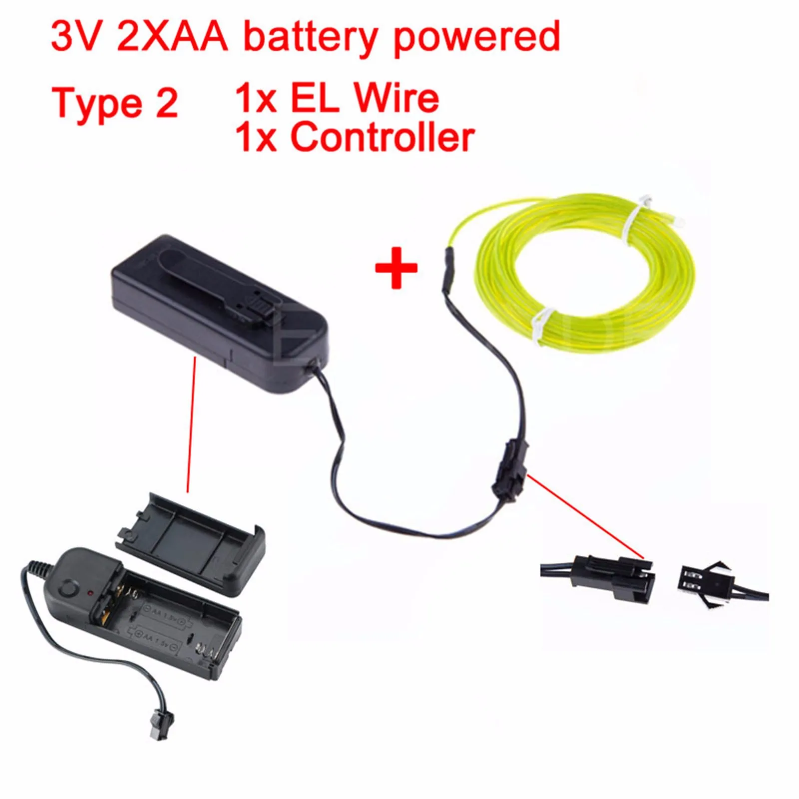 

5M Car EL Wire LED Light Bar Ambient DIY Flexible Car Interior Party Decoration Light Neon Light Bar Battery Type55#