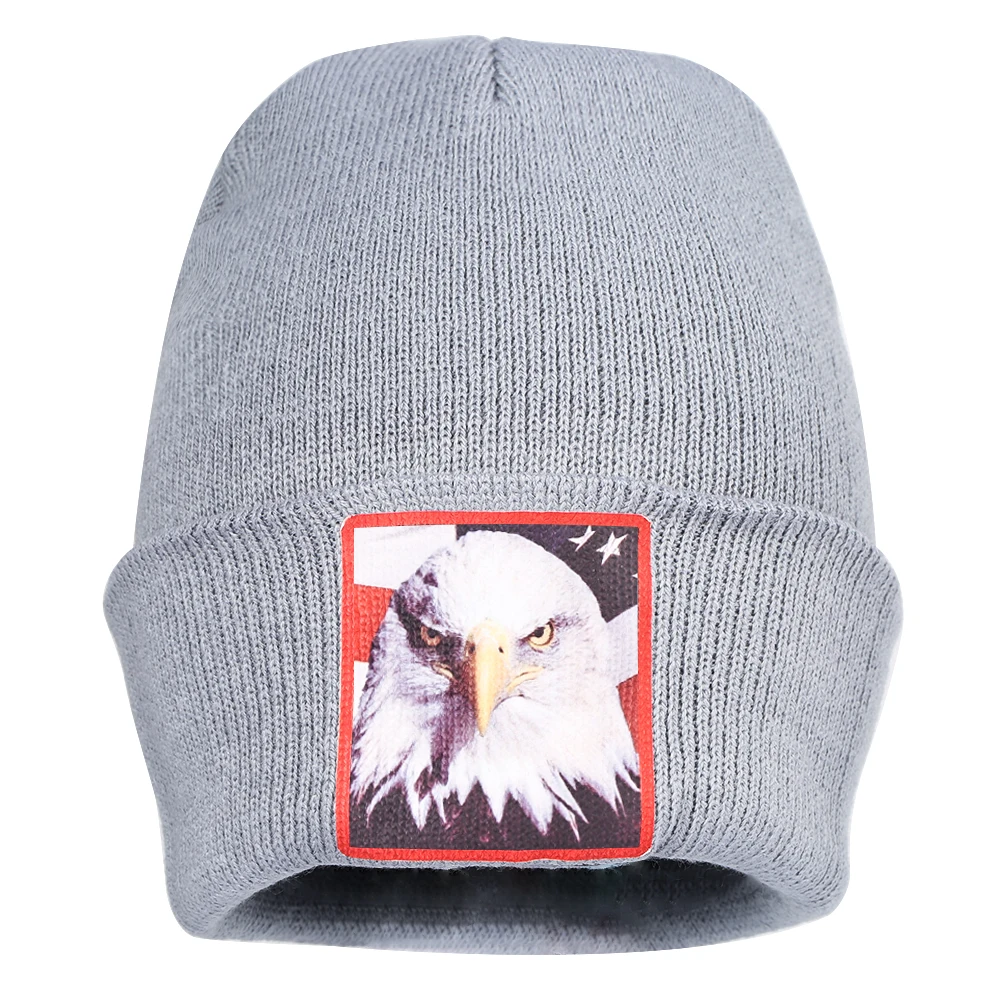 Американский лысый орел зимние шапки мужские вязаный берет для женщин с