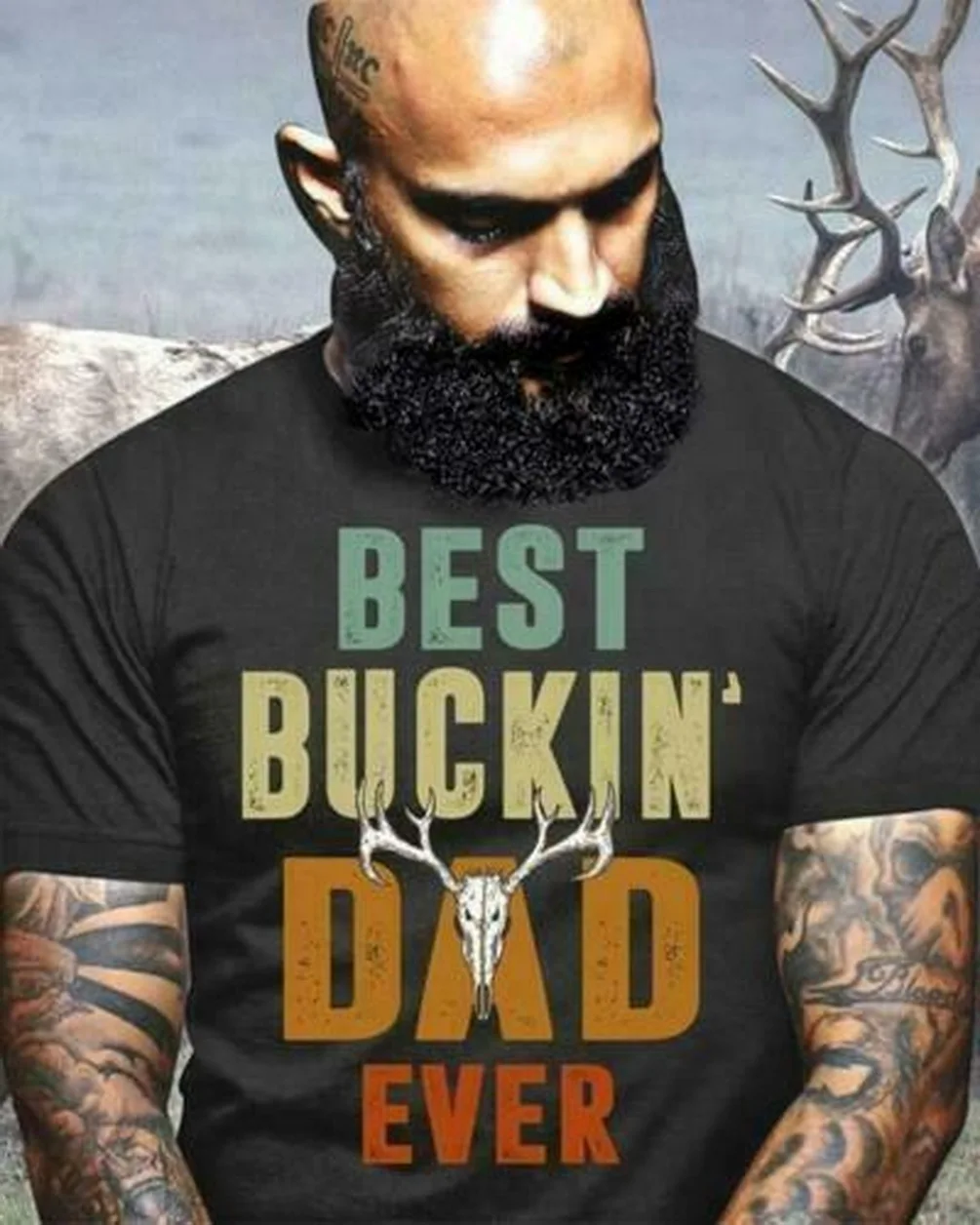 Мужская Винтажная Футболка Buckin' Dad Ever хлопковая с S 3Xl лозунгами на заказ|Мужские