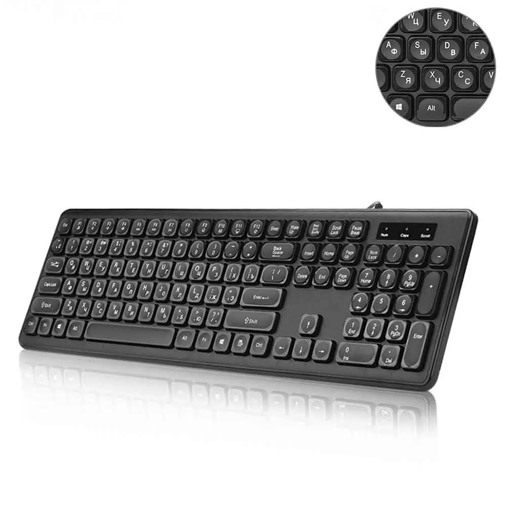Механическая квадратная клавиатура с подсветкой USB-кабель 108 клавиш | Компьютеры