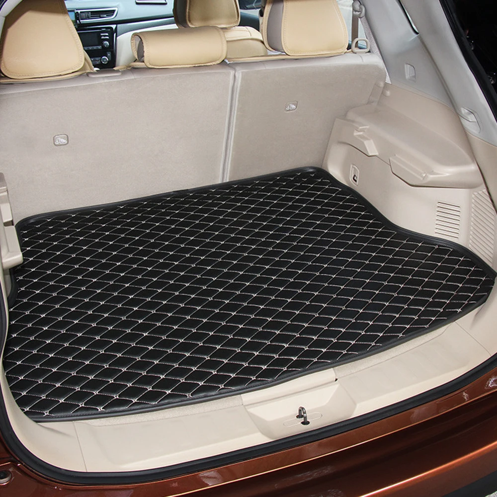 

Leather Car Trunk Mat Liner Pad Cargo Pad Carpet For Audi Q7 4L 2005-2015 Trunk Boot Mat Tail Cargo Liners 2009 2010 2011 2012