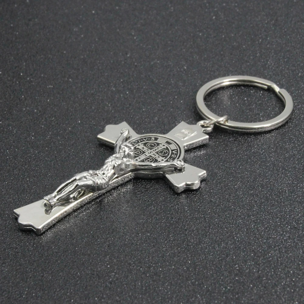 Металлический брелок для ключей с распятием Иисуса Христа|Орнаменты| |