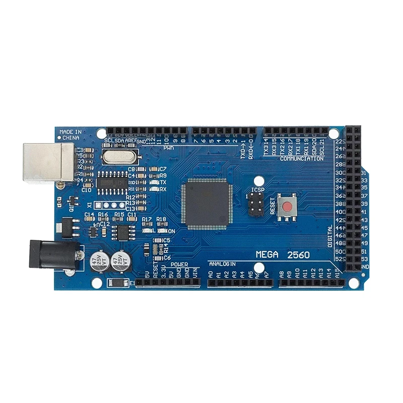 USB-плата MEGA2560 MEGA 2560 R3 (ATmega2560-16AU CH340G) AVR для разработки PRO Arduino плата расширения