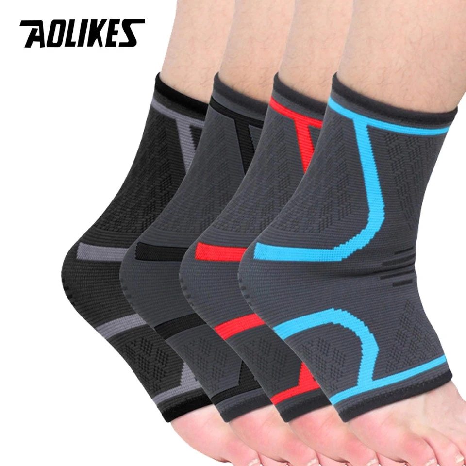 

Спортивные Компрессионные накладки AOLIKES для голеностопа, для женщин, для тренажерного зала, фитнеса, нейлоновые эластичные поддерживающие ...