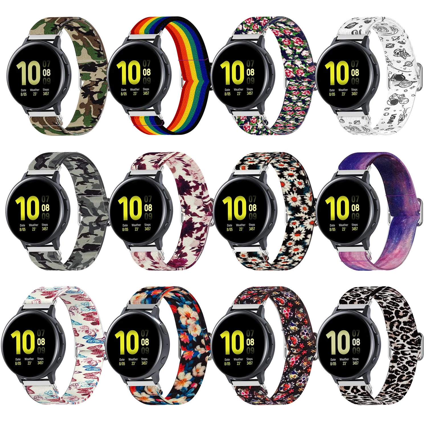 Эластичный ремешок для Galaxy Watch 3 Band Pемешок Huawei GT 2 46 мм плетеный браслет Amazfit GTS Active