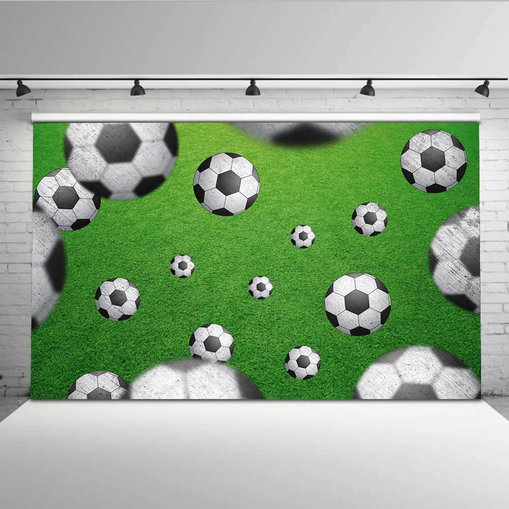 

Soccer Field Photography Backdrop Playground Background for Photo Booth Studio Folded Computer Printed 875