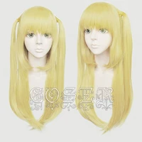 anime death note amane misa cosplay wigs 60cm long golden heat resistant synthetic hair wig wig cap