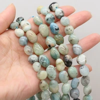 natural stone bead irregular aquamarine loose beads 10 12 mm for diy jewelry making necklace bracelet earrings accessory