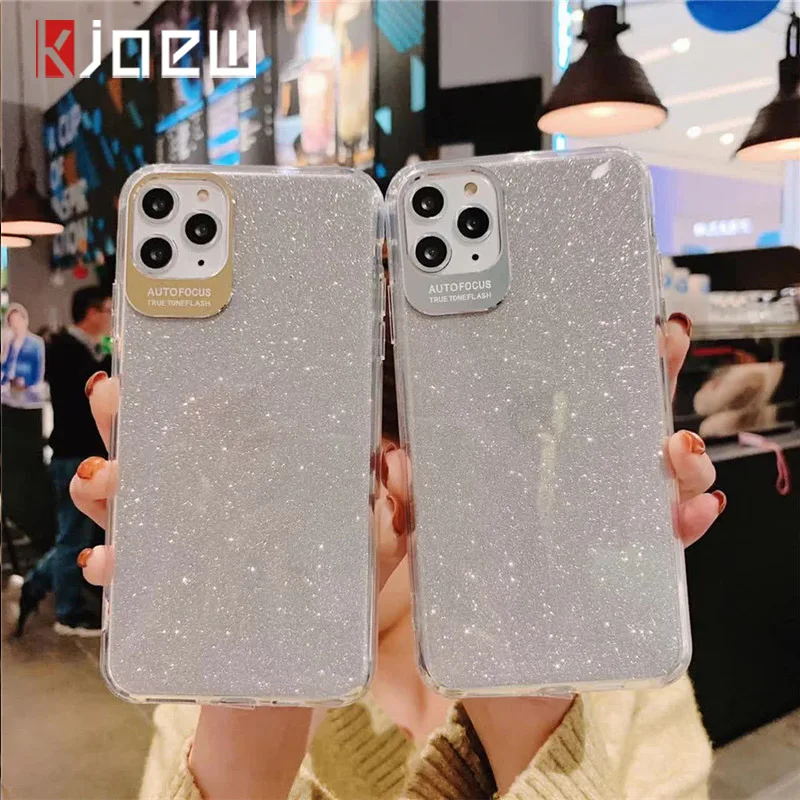Прозрачный блестящий бумажный чехол KJOEW для iPhone 11 Pro XS Max 7 8 6 6S Plus X XR акриловая