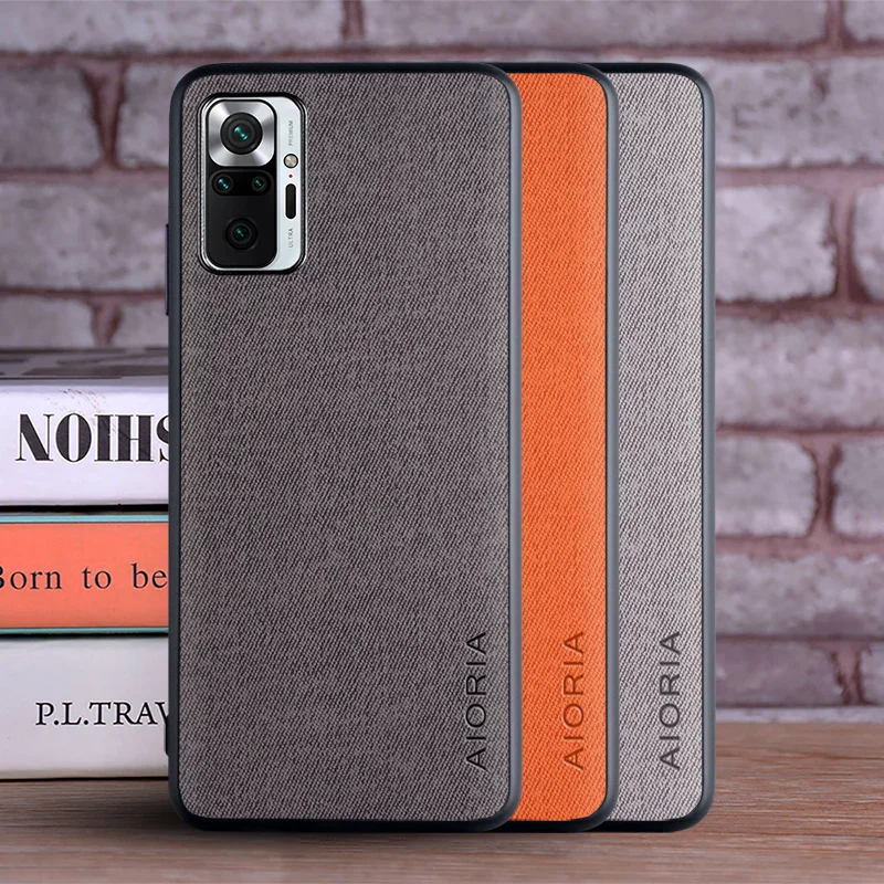 Чехол для Xiaomi Redmi Note 10 Pro 10S 4G 5G из текстильной кожи | Мобильные телефоны и