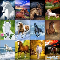 5d diy diamond painting animals horse cross stitch kit full square drill embroidery mosaic art picture of rhinestones decor gift