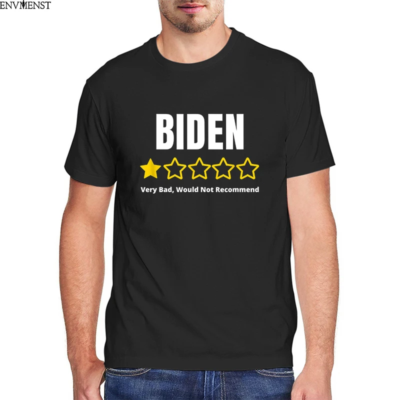 

Biden Review Rating 1 Star Very Bad Would Not Recommend Premium Anti Joe Biden Men's Shirt Short Sleeve Funny Unisex T-Shirt men