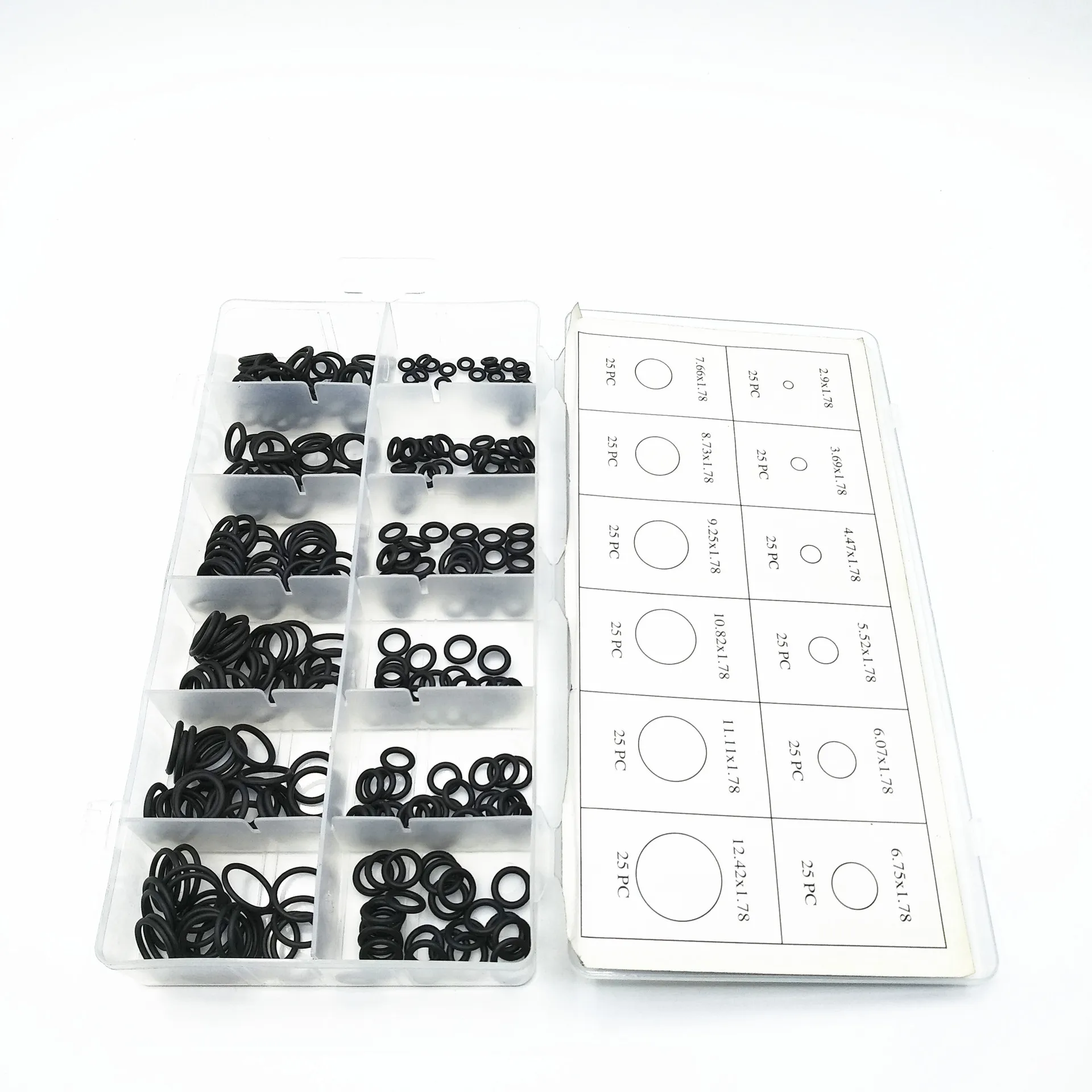 300PCS small O-ring gasket repair box Japanese standard fluorinated silicone rubber high temperature resistant seal | Обустройство