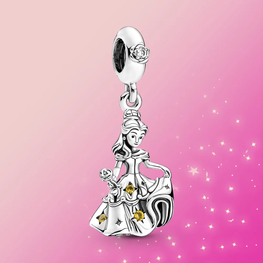 Новый Серебряный очаровательный кулон Красавица и Чудовище замороженный кинжал