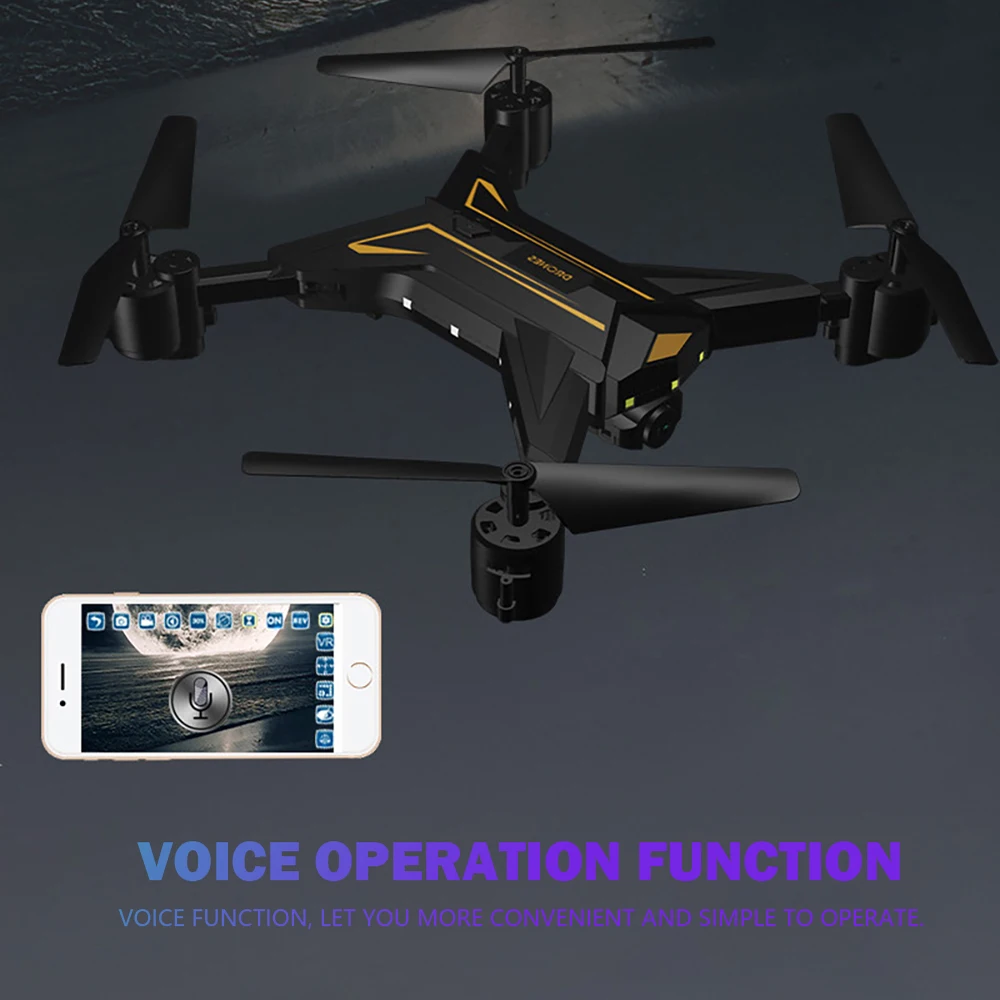KY601 Foldable Drone with Camera HD One-Key Return Real-Time WIFI FPV Quadcopter Follow Me RC Helicopter Dron Gift Toys | Игрушки и