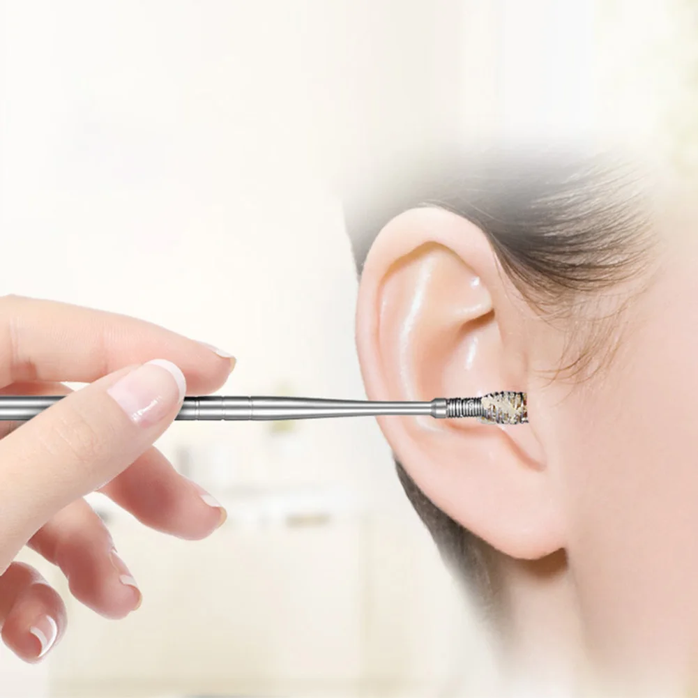 9 шт. профессиональные спиральные ушные палочки из нержавеющей стали ложка для