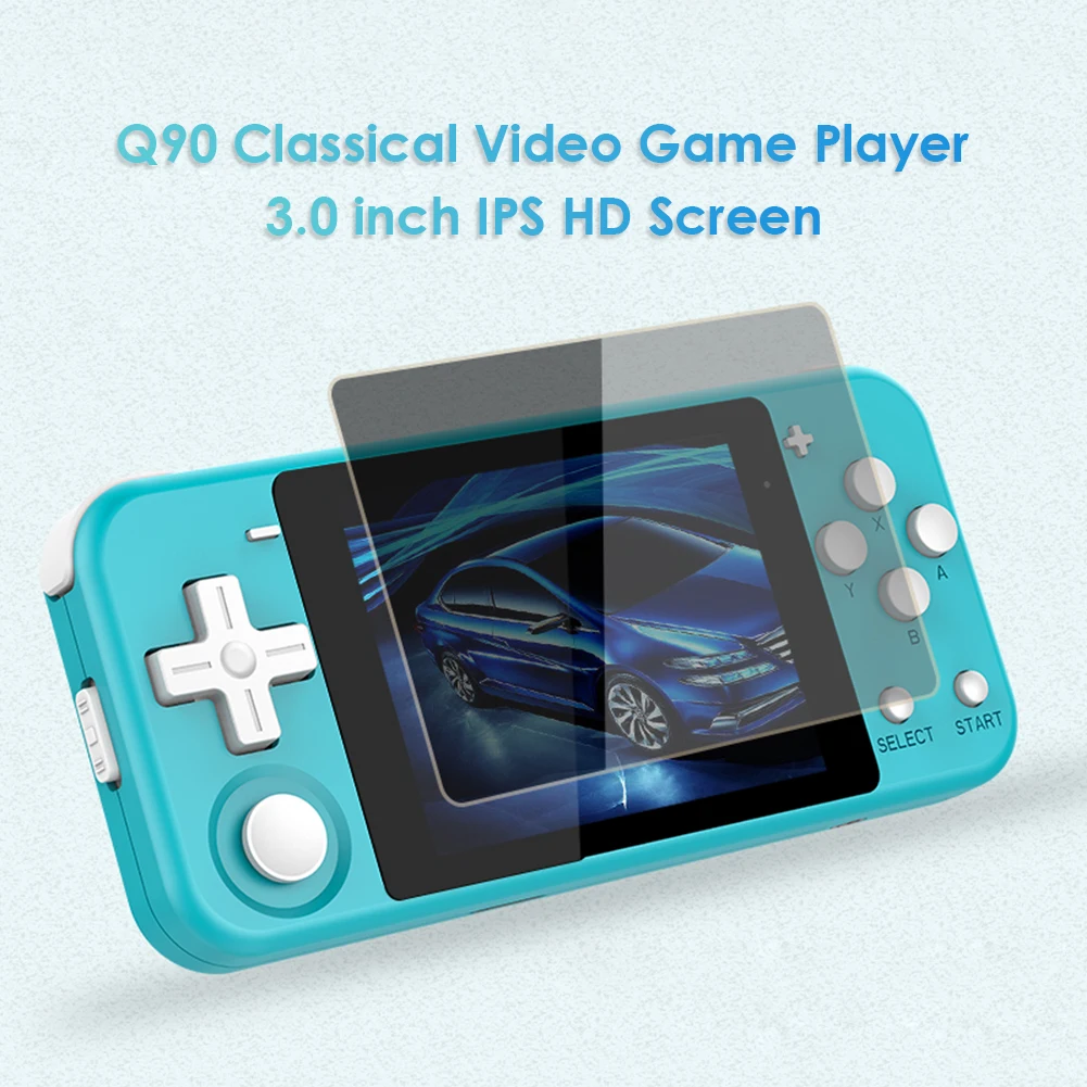 Игровая консоль POWKIDDY Q90 3-дюймовый IPS экран двойная открытая система 16 симуляторов