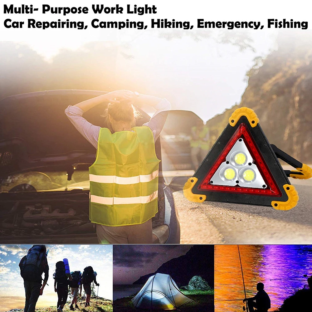3 в 1 портативный автомобильный треугольный светильник с зарядным устройством