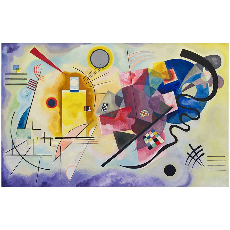 

Wassily Kandinsky Oil Painting Classic Cansva Art Wall Poster And Sticker Handmade Oil Painting for Living Room Bedroom Decor