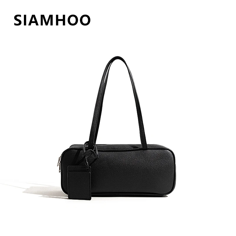

Повседневные Простые Женские сумки SIAMHOO через плечо, модная вместительная сумочка-Багет с двумя ремешками, женская сумка