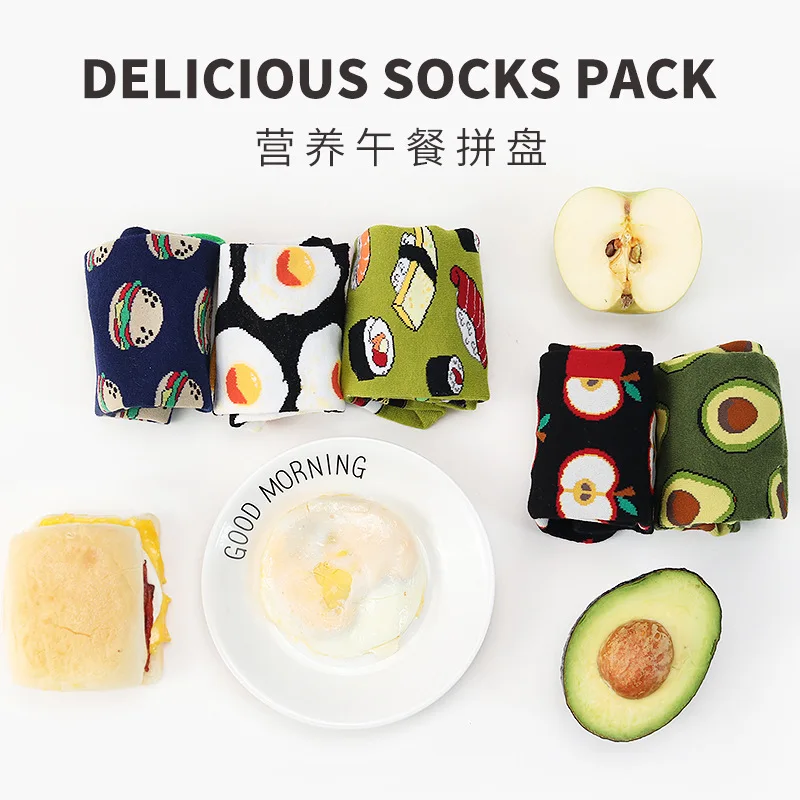 

dessert food series design of cylinder hosiery for ms cotton socks lovers