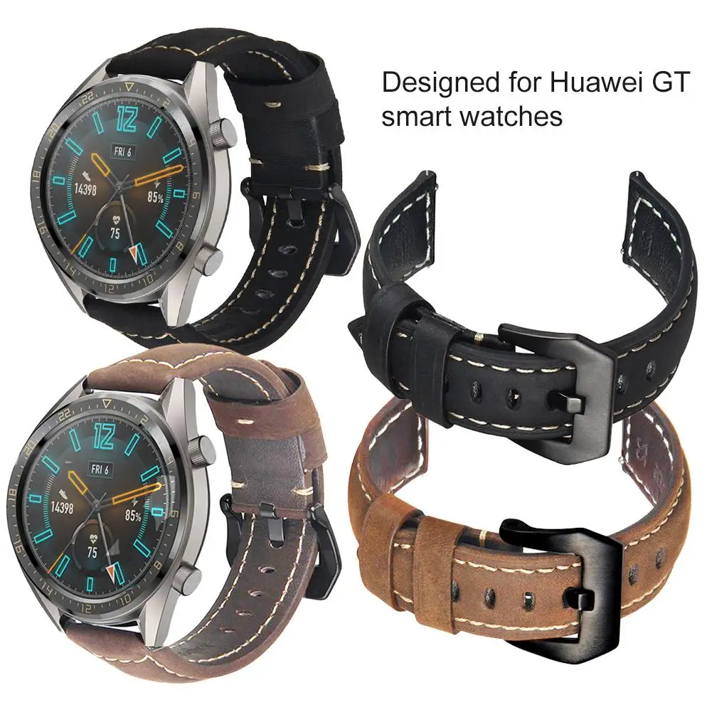 Новый подлинный кожаный браслет ремешок для huawei Watch GT Sport Замена высокого