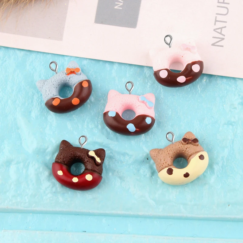 10 шт. 16*15 мм Подвески в виде пончика из смолы кабошон сделай сам ювелирное ремесло