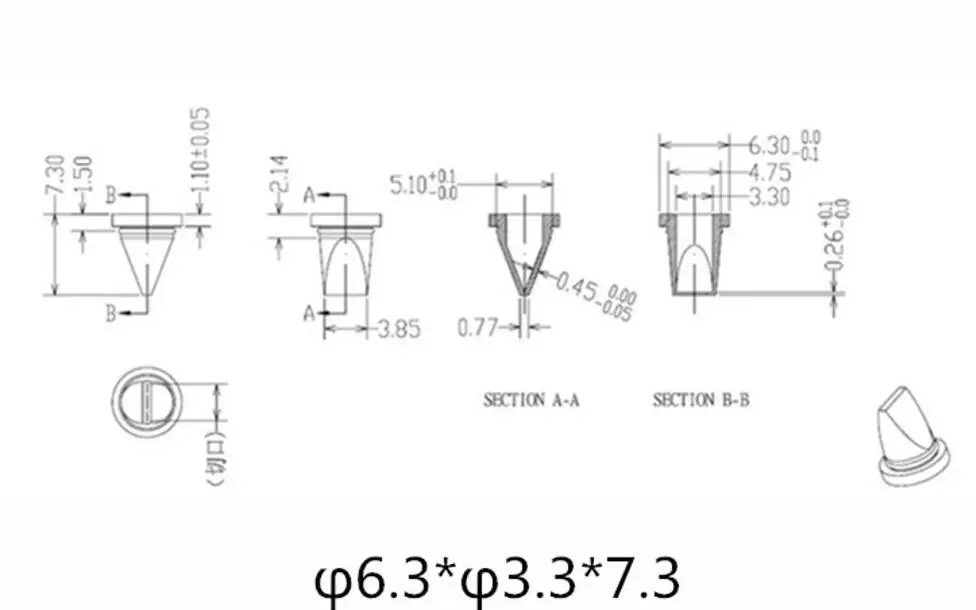Mechanical accessories 6.3 * 3.3 7.3 Silicone duckbill check valve Check 6.3*3.3*7.3mm | Автомобили и мотоциклы
