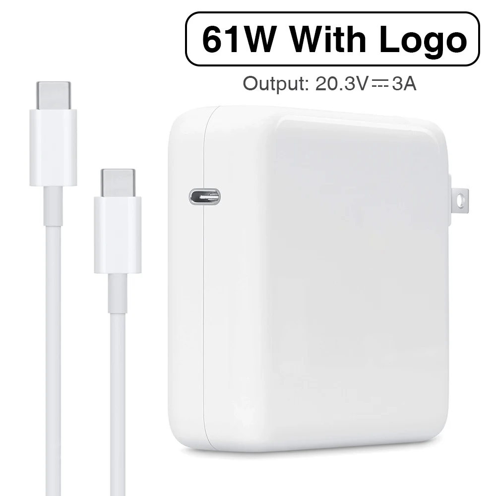 Для apple замена 61 вт USB-C адаптер питания type-C PD быстрое зарядное устройство для новейшего Macbook pro 13 дюймов A1706 A1707 A1708 A1718