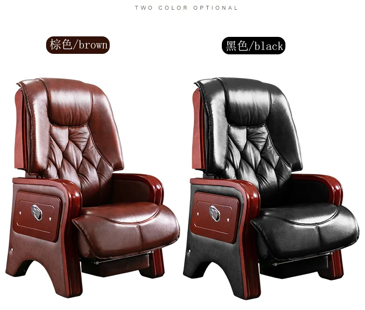 

Leather boss chair home office chair backrest reclining massage computer chair office seat swivel chair executive chair