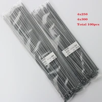 100pcs grey color self locking plastic nylon tie cable tie fastening ring 4x250 4x300 cable tie zip wraps strap nylon