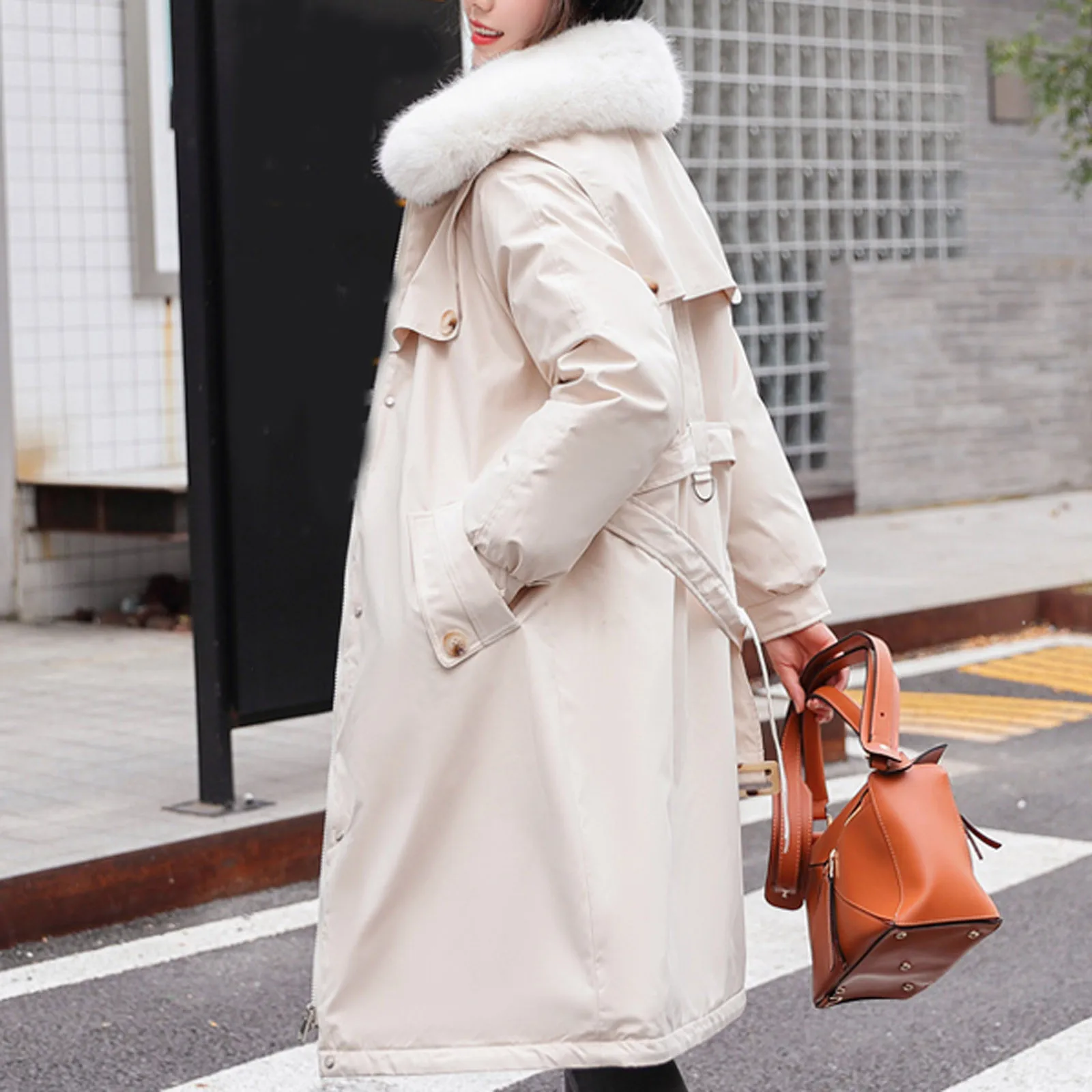 

2021 парка Женское зимнее пальто с длинным рукавом теплое пуховое пальто с капюшоном с карманами стеганый жилет пуховая куртка стеганая улич...