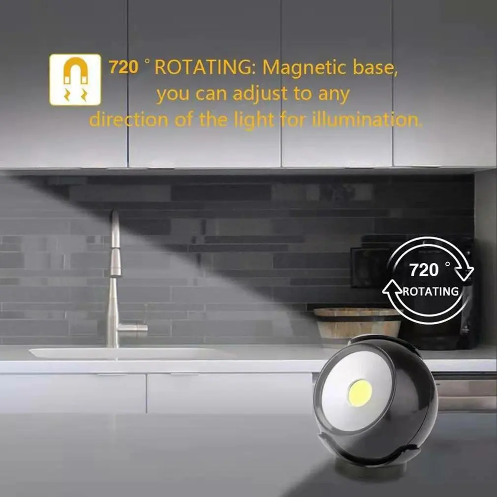 

COB LED Rotating Work Light With Strong Magnetic Base Ultra Bright Magnetic Light For Home And Emergency Use