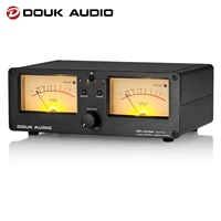 douk audio dual analog vu meter sound level db panel display 2 way amplifier speaker switcher box selector w remote control
