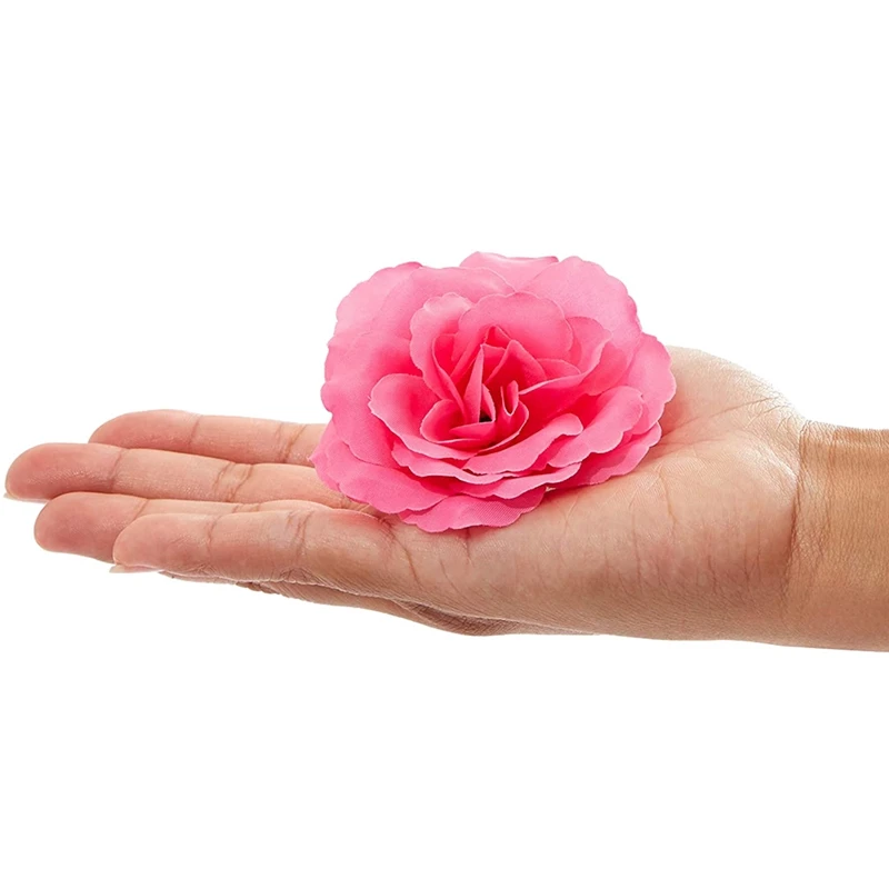 

Artificial Flowers Silk Rose Flower Heads,50Pcs for Hat Clothes Album Decoration, Wedding Decoration