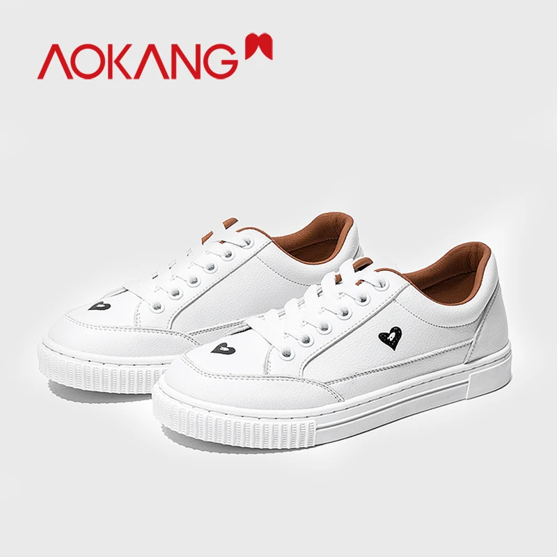 AOKANG kanglong/модные кроссовки женская обувь Новинка Вулканизированная на платформе