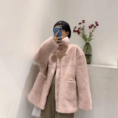 

2019 New Style High-end Fashion Women Faux Fur Coat C39