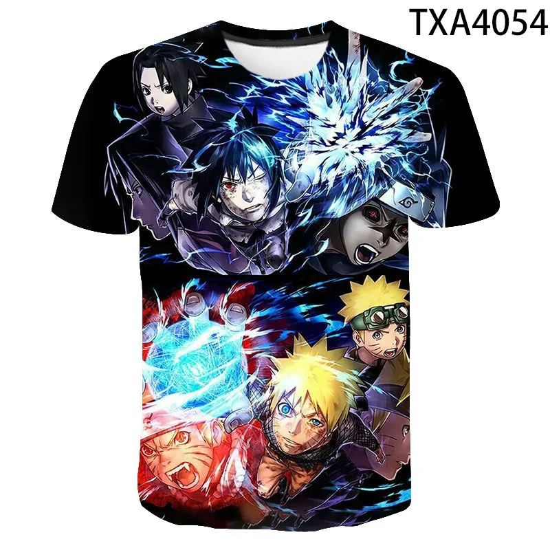 

2021 Summer New Men's and Women's T-Shirts 3D Printing Japanese Anime Kakashi Children's Casual Fashion Top