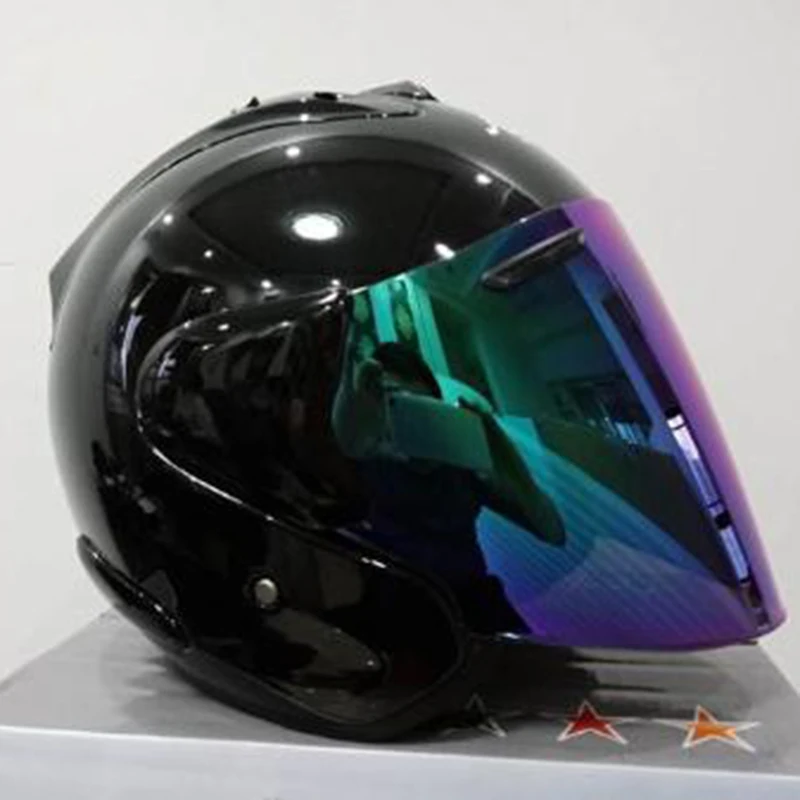 Черный мотоциклетный шлем половинчатый для спорта на открытом воздухе мужчин и