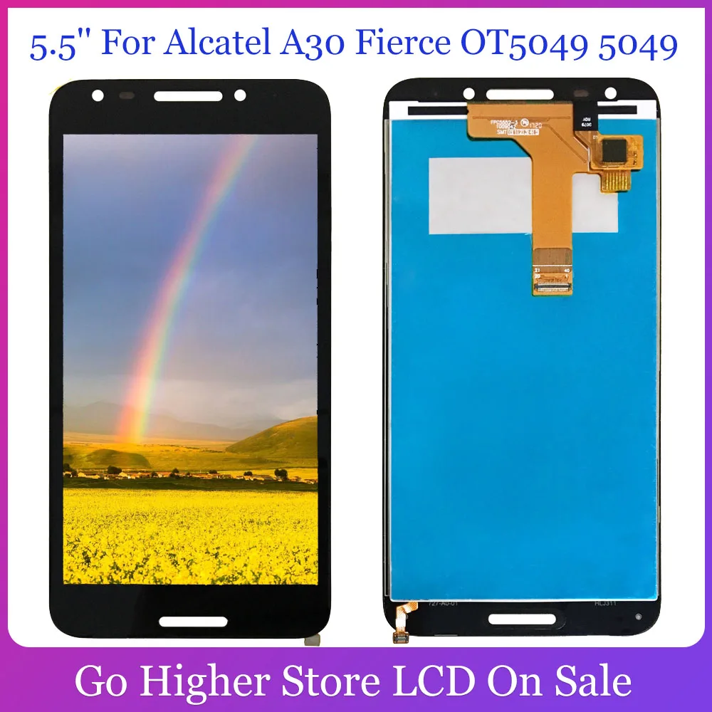 ЖК дисплей 5 дюйма для Alcatel A30 Fierce 5049 OT5049 5049Z Revvl Вт с сенсорным экраном в сборе